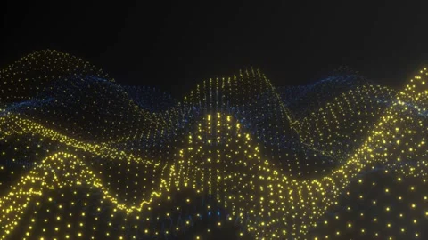 Digital Glow Particles Abstract Background Simulation 3 Vídeos de archivo 172240322