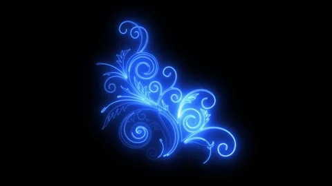 Digital glowing butterfly in motion on black background Stock Footage 345834142