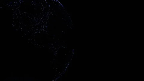 Digital glowing data globe abstract 3D rendering of a scientific . dots Stock Footage 84458807