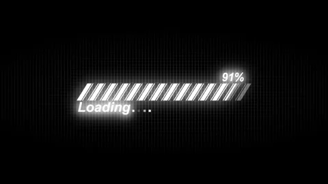 Digital Glowing Loading Bar Animation Waiting Progress Indicator Stock Footage 310472583
