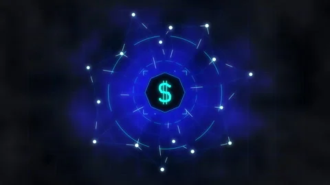 Digital glowing S letter interface network technology nodes, data connectio.. Stock Footage 348329560