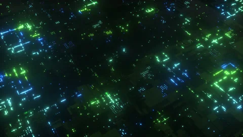 Digital Glowing Surface Background Stock Footage 169494928