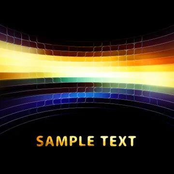 Digital glowing template Stock Illustration
