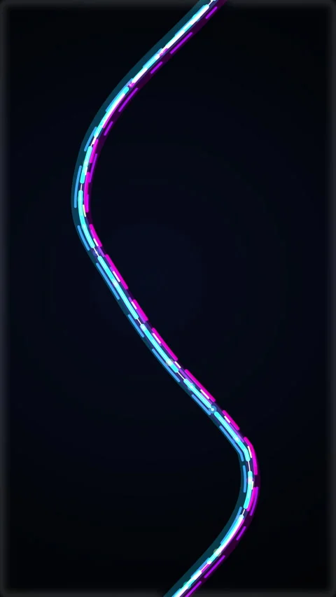 Digital glowing wave line with neon glitch effect looping animation Stock Footage 346737307
