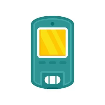 Digital glucometer icon flat isolated vector Stock Illustration