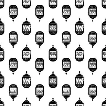 Digital glucometer pattern seamless vector Illustrazione stock