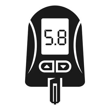 Digital glucose meter icon, simple style Stock Illustration