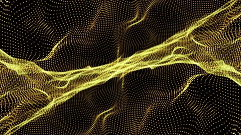 Digital golden wave background abstract. Stock Footage 133101590
