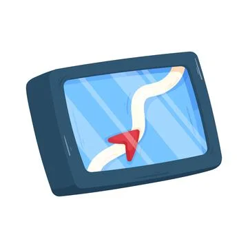 Digital gps navigation device Stock Illustration