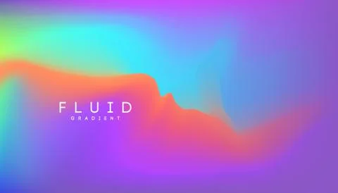 Digital gradient background. Shape holographic gradient. Liquid 3d substance Stock Illustration