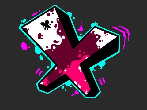 Digital graffiti X Stock Illustration