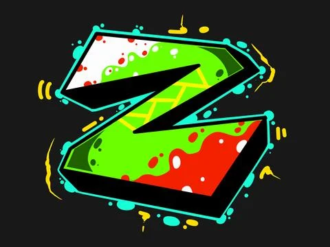 Digital graffiti Z Stock Illustration