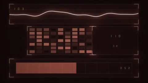 Digital graphic of animated data visualization with lines Stock Footage 338193397