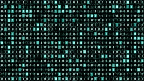 Digital Graphic Binary Number with HUD Random Data Sampling Stock Footage 158004941