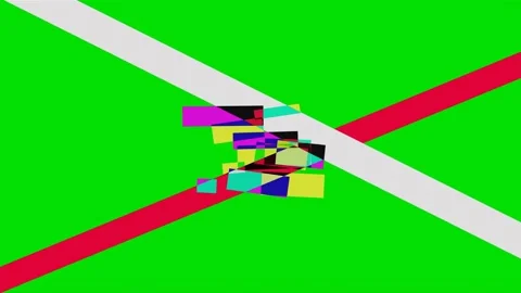 A digital graphic featuring intersecting lines on a vibrant green background Stock Footage 340901630