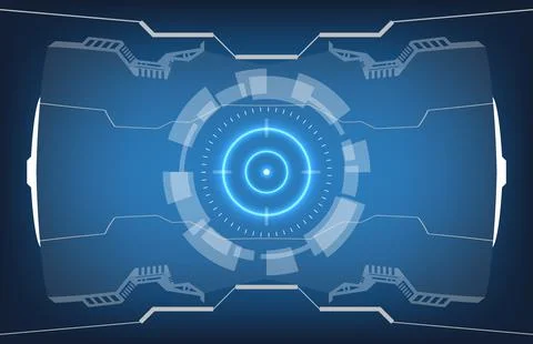 Digital graphic. Hi-tech control panel. Futuristic Vector HUD user interface  Stock Illustration