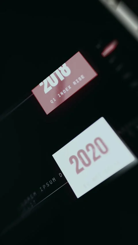 Digital graphic representing chronological data Stock Footage 334940146