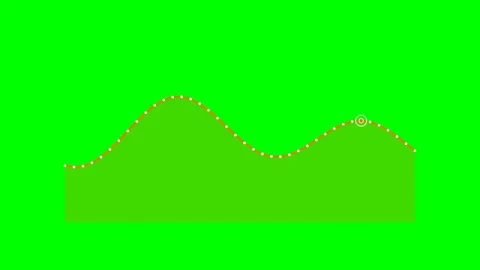 A digital graphic showing a smooth wave line plotted against green screen Stock Footage 341821244