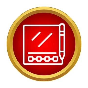 Digital graphic tablet drawing pad vector icon Stock Illustration