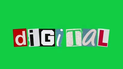 Digital graphic text paper cut Stop Motion, magazine collage, ransom note s.. Stock Footage 336823998