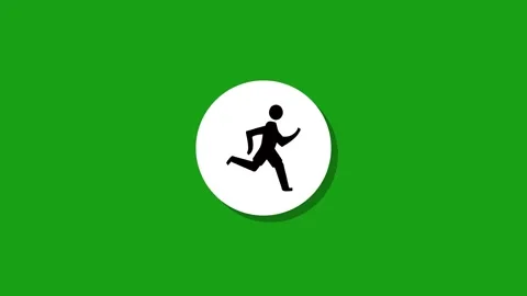 Digital graphics resourse icon footage  black white green background Stock Footage 327763076