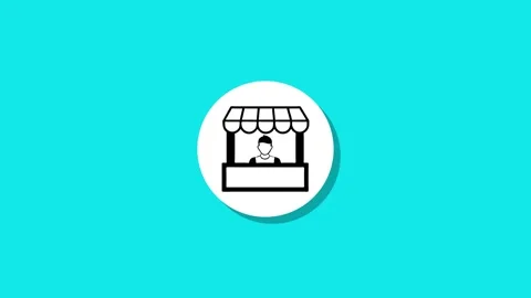 Digital graphics resourse icon footage  black white green background Stock Footage 327763306