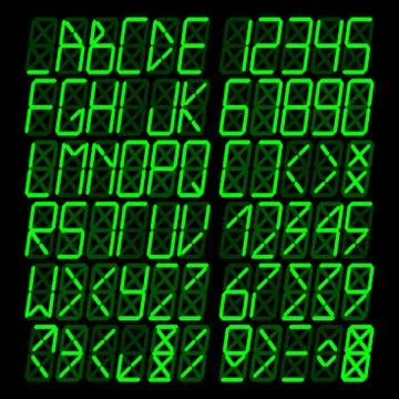Digital Green Alphabet イラスト素材