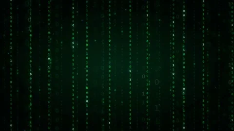 Digital green binary code raining down on a black background for cyber security Stock Footage 336778889