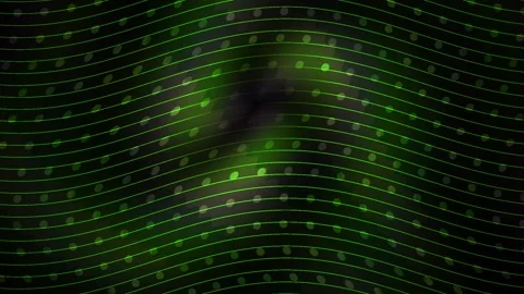 Digital green code matrix background with wavy lines and glowing effect. Stock Footage 336694873