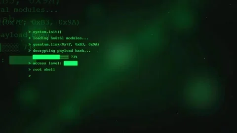Digital Green Computer Code Scrolling on Dark Screen for Cyber Security and Stock Footage 336772062