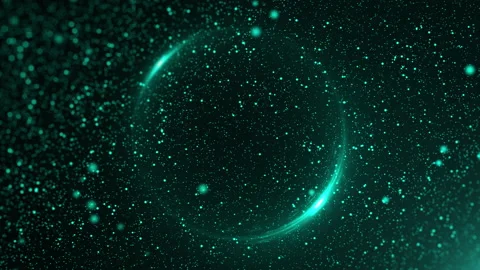 Digital Green Cyber Space Circle Flare 4K Loop Background Stock Footage 157594988