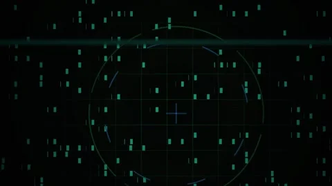 Digital green data points matrix background. Stock Footage 334872160