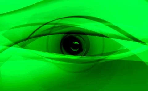 Digital green eyes Stock Photos
