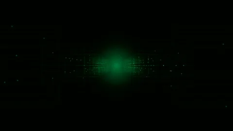 Digital green light grid motion background loop Stock Footage 346470347
