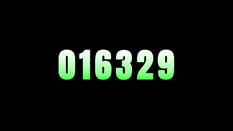 Digital green limit, Numeric counting display, Minimalist data animation Stock Footage 337617858