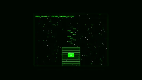Digital green matrix code scrolling animation stock footage Stock Footage 346837960