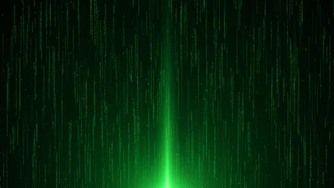 Digital Green matrix rain Falling cyberpunk binary code processing sci-fi Stock Footage 247429331