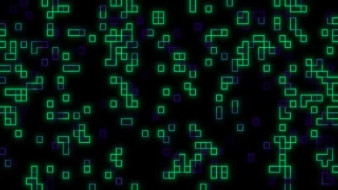 Digital Green Particle Loop – Futuristic Digital Background Animation Stock Footage 308374766