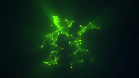 Digital green plexus Video stock 299424080