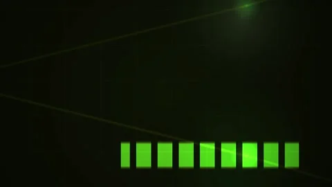 Digital Green Progress Bar Loading Animation with Laser Light Effect. Stock Footage 341805030