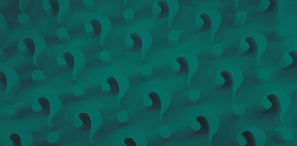 Digital green question mark 库存照片