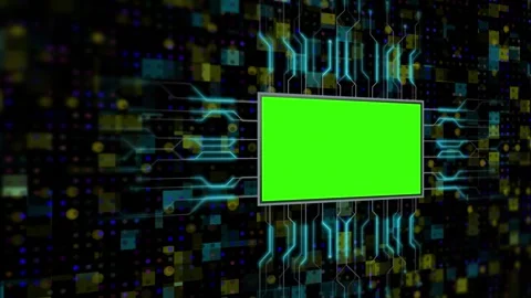 Digital green screen animation Stock Footage 254937835