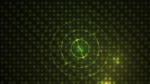 Digital green target on dark grid background with glowing effect. Stock Footage 337459351