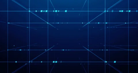 Digital grid and number in virtual space seamless loop footage. Stock Footage 86778445