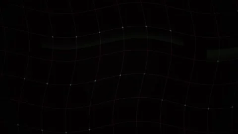Digital Grid Background with Glowing Green Nodes for Cyber Network Concept 動画素材 343693891