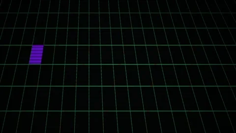 Digital grid background with purple square. Stock Footage 334186178