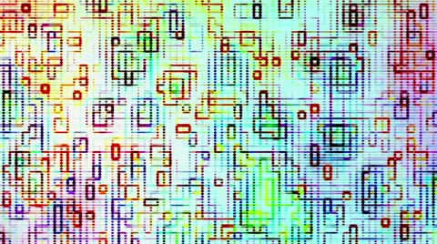 Digital Grid Color Flowing Lines Information Background Stock Footage 64270110