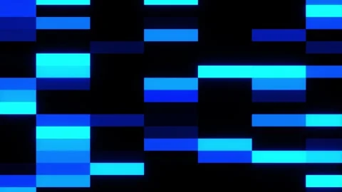 Digital Grid Flow Abstract Blue and Cyan Block Animation Loop Stock Footage 316827883