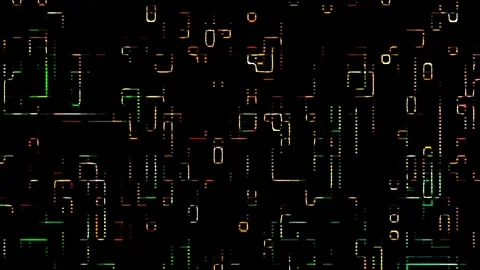 Digital Grid Flowing Down Information Abstract Background Stock Footage 71632003