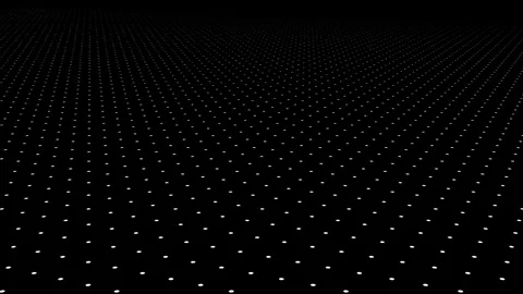 Digital grid of glowing white dots moving on dark background Stock Footage 335462849